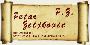 Petar Zeljković vizit kartica